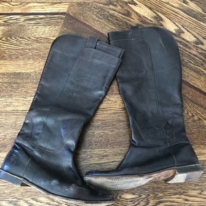 Frye Paige riding boots in dark brown mahogany